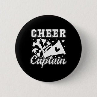 Cheer Captain Cheerleading Captain Cheerleader Cap Button