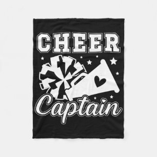 Cheer Captain Cheerleading Captain Cheerleader Cap Fleece Blanket