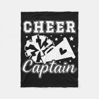 Cheer Captain Cheerleading Captain Cheerleader Cap Fleece Blanket