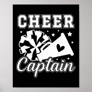 Cheer Captain Cheerleading Captain Cheerleader Cap Poster