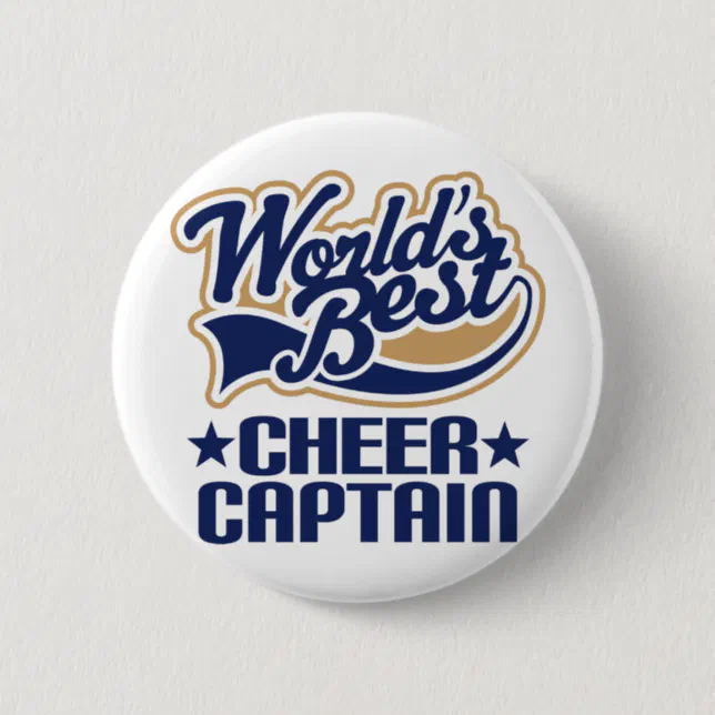 Cheer Captain T Button Zazzle