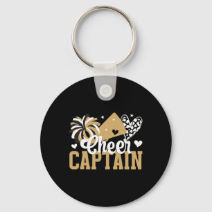 Cheer Captain Heart Cheerleader Captain Keychain