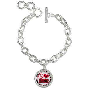 Cheer charm bracelet cheerleading