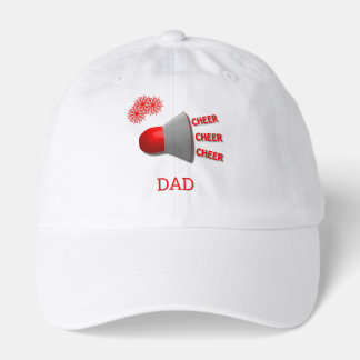Cheer Cheer Cheer DAD Megaphone PomPoms Hat
