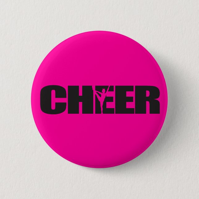 Cheer Cheer leader Cheerleading Pinback Button (Front)