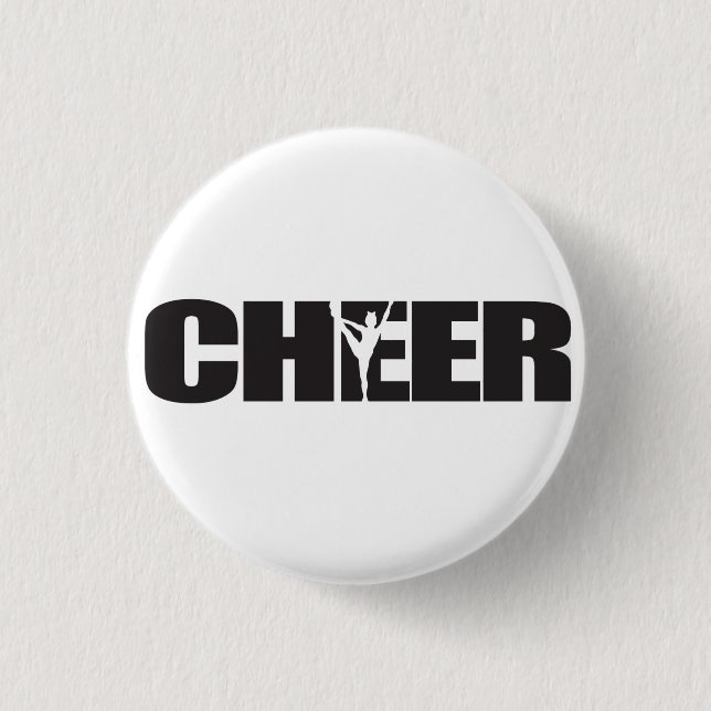 Cheer Cheer leader Cheerleading Pinback Button (Front)