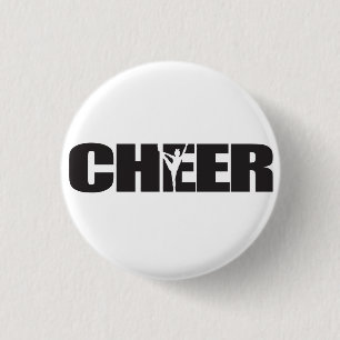 Cheer Cheer leader Cheerleading Pinback Button
