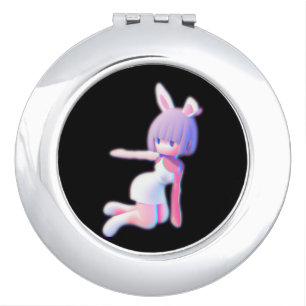 Cheer Cheerleader Flyer Cute Bunny Beauty Compact Mirror
