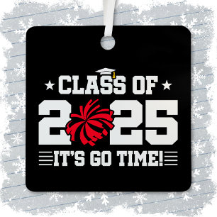 Cheer Cheerleader Graduation Class of 2025 Senior Metal Ornament