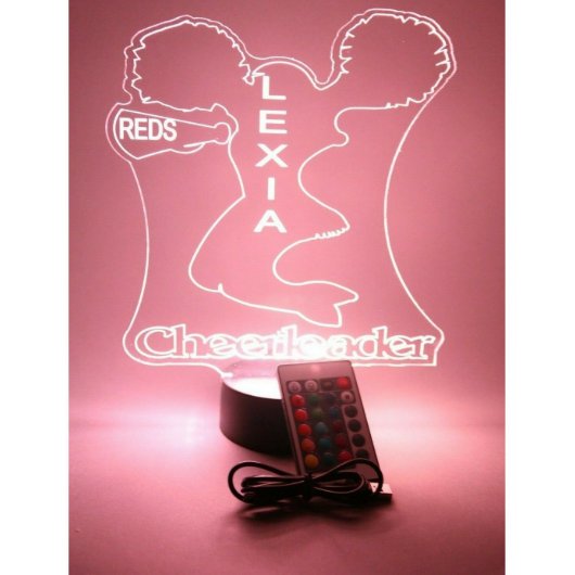 Cheer Cheerleader Night Light Lamp LED Personalize (Front)