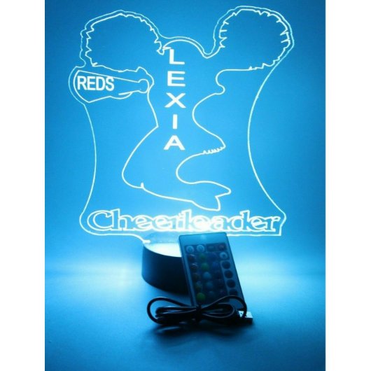 Cheer Cheerleader Night Light Lamp LED Personalize (Front)