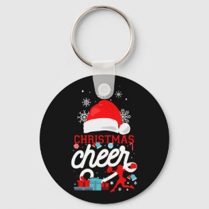 Cheer Cheerleading Christmas Cheer Keychain