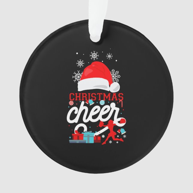 Cheer Cheerleading Christmas Cheer Ornament (Front)