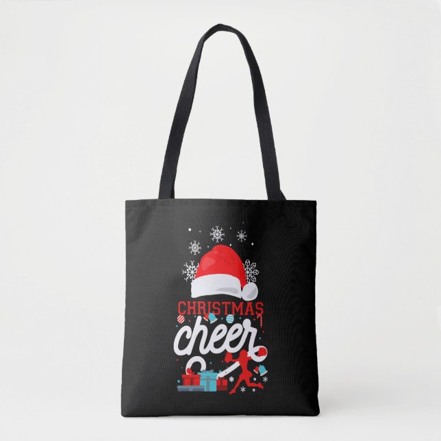 Cheer Cheerleading Christmas Cheer Tote Bag (Front)