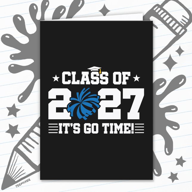 Cheer Cheerleading Graduation Senior Class of 2027 Card (Creator Uploaded)