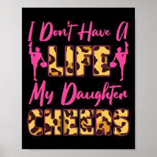 Cheer Cheerleading Mom Dad Mother Father Daughter  Poster