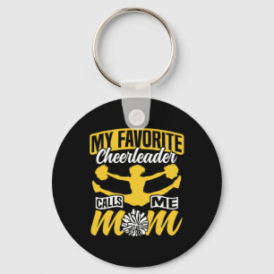 Cheer Cheerleading Mom Mother My Favorite Cheerlea Keychain
