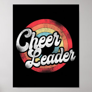 Cheer Cheerleading Retro Vintage Cheer Leader Poster