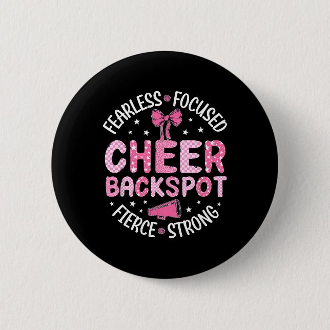 Cheer Ckspot Fearless Focused Fierce Cheerleading  Button (Front)