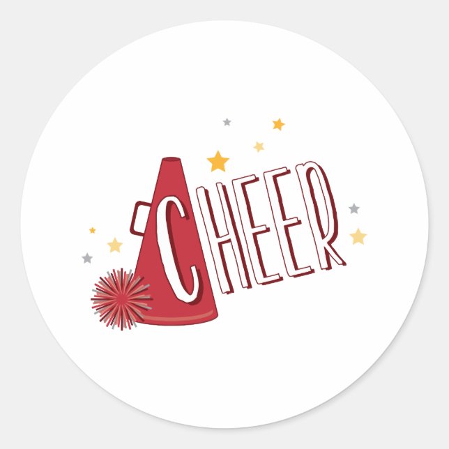 Cheer Classic Round Sticker (Front)