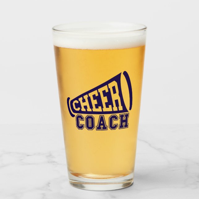 Cheer Coach Beer Glass (Front Filled)