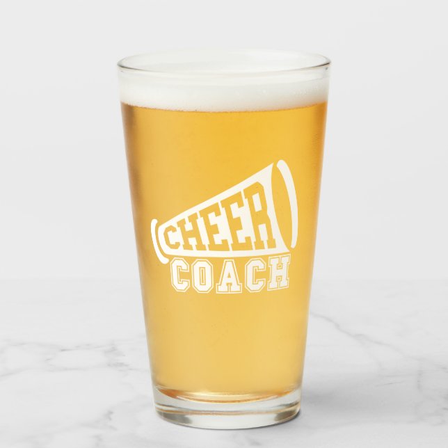 Cheer Coach Beer Glass (Front Filled)
