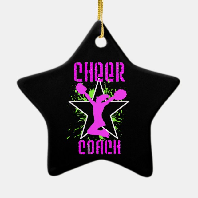 Cheer Coach Ceramic Ornament (Back)