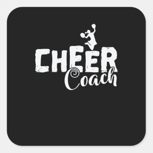 Cheer Coach Cheerleader Sport turnen anfeuern Square Sticker