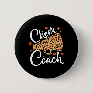 Cheer Coach Cheerleading Props Cute Cheer For Coac Button