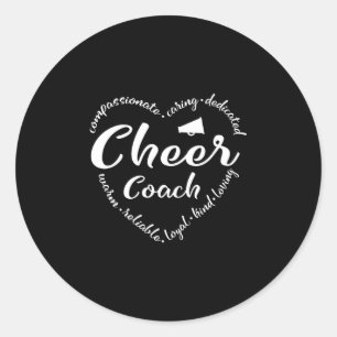 Cheer Coach, coach appreciation, sports Classic Round Sticker