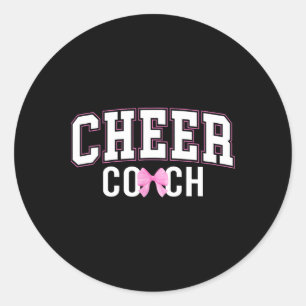 Cheer Coach Coquette Cheerleader Coach Cheerleadin Classic Round Sticker
