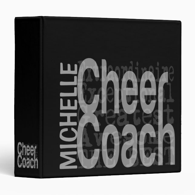 Cheer Coach Extraordinaire CUSTOM 3 Ring Binder (Front/Spine)