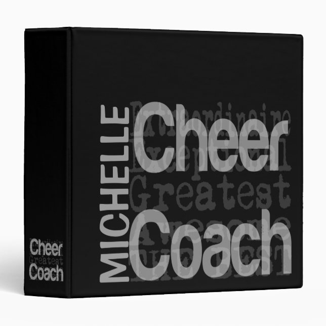 Cheer Coach Extraordinaire CUSTOM 3 Ring Binder (Front/Spine)