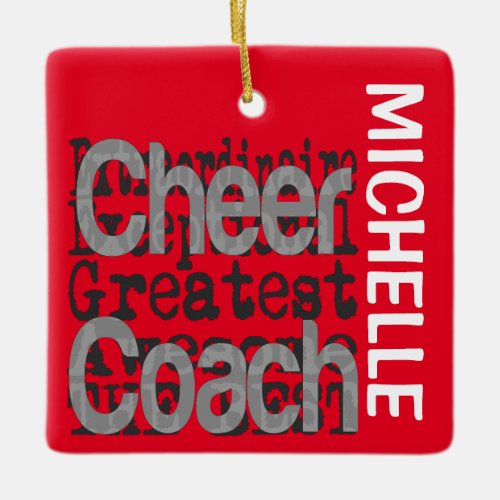 Cheer Coach Extraordinaire CUSTOM Ceramic Ornament