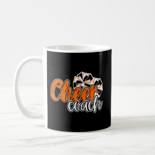 Cheer Coach Top Pom Poms Orange Mascot Colors Scho Coffee Mug