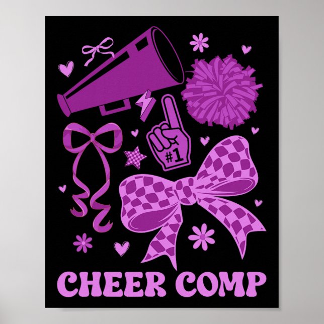 Cheer Comp Day Cheerleader Competition Day Bow _1  Poster (Front)