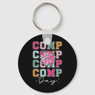 Cheer Comp Day Cheerleader Competition Day Cheerle Keychain
