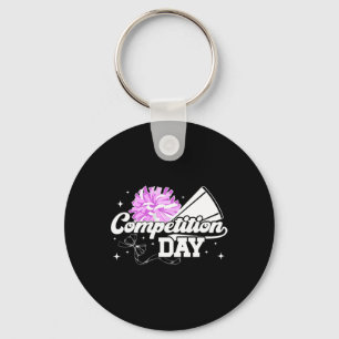 Cheer Competition Day Cheerleading Comp Day Cheerl Keychain