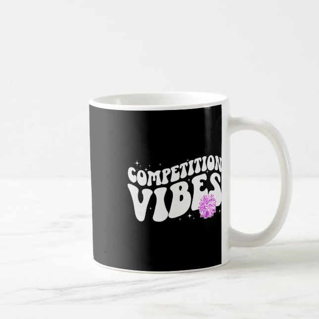 Cheer Competition Day Vibes Cheerleading Comp Day  Coffee Mug (Right)