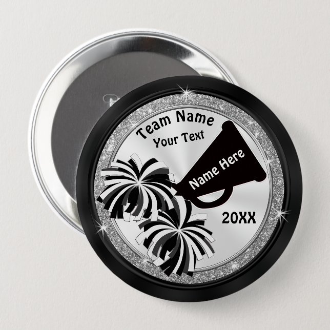 Cheer Competition Goodie Bag Ideas, Personalized Button (Front & Back)