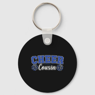 Cheer Cousin Blue My Favorite Cheerleader Calls Me Keychain