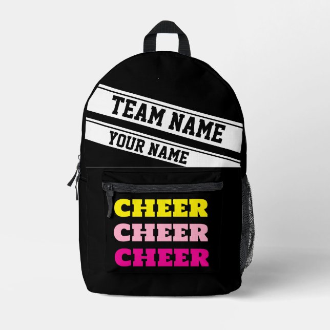 Cheer D backpacks cheerleading school personalized (Front)