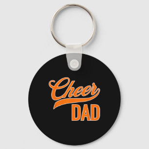 Cheer Dad Blue And Orange Cheerleading Matching Pa Keychain