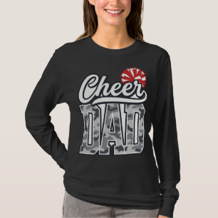Cheer Dad Camo Pom Vintage Vector Design_1 T-Shirt