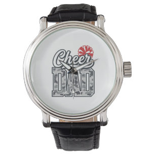 Cheer Dad Camo Pom Vintage Vector Design_1 Watch