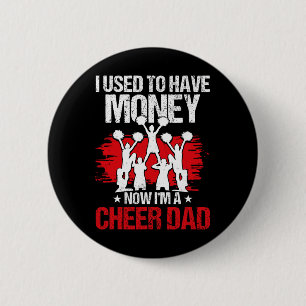 Cheer Dad Cheerleading Fathers Day Button