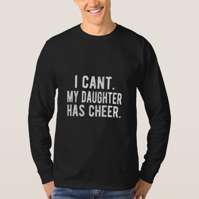 Cheer Dad Daughter Cheerleading Father's Day Cheer T-Shirt (Front)