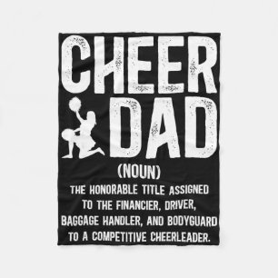 Cheer Dad Definition Cheerleading Dad Of A Cheerle Fleece Blanket
