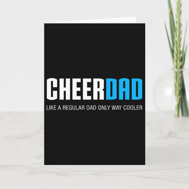 Cheer Dad Funny Cute Father's Day Gift Cheerleadin Card (Front)