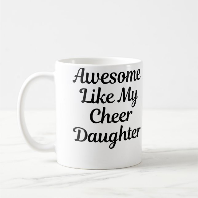 Cheer Dad Mom Cheerleading Coffee Mug (Left)